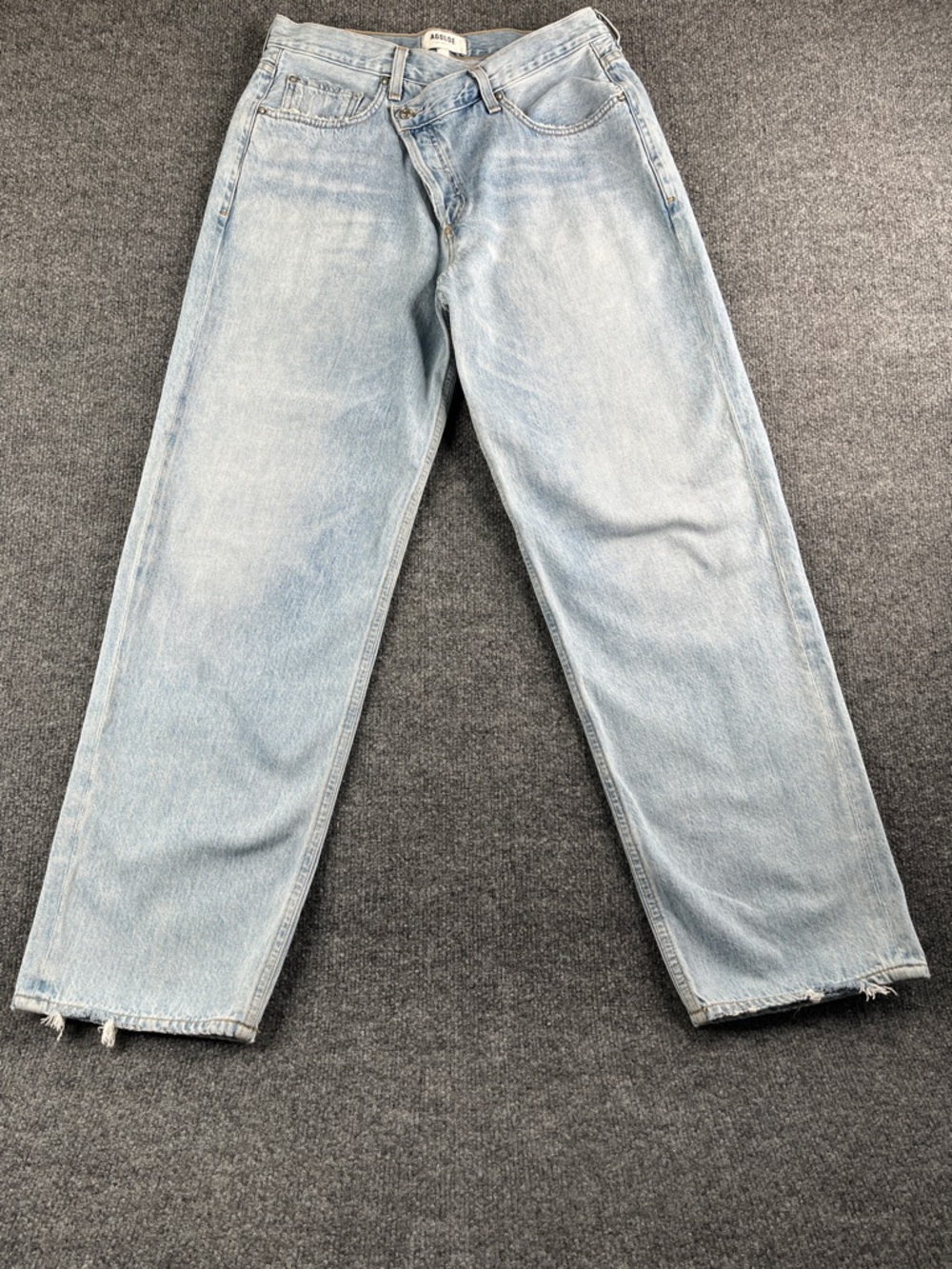 Agolde Criss Cross Upsized Straight Leg Jeans in Suburbia style A097 983